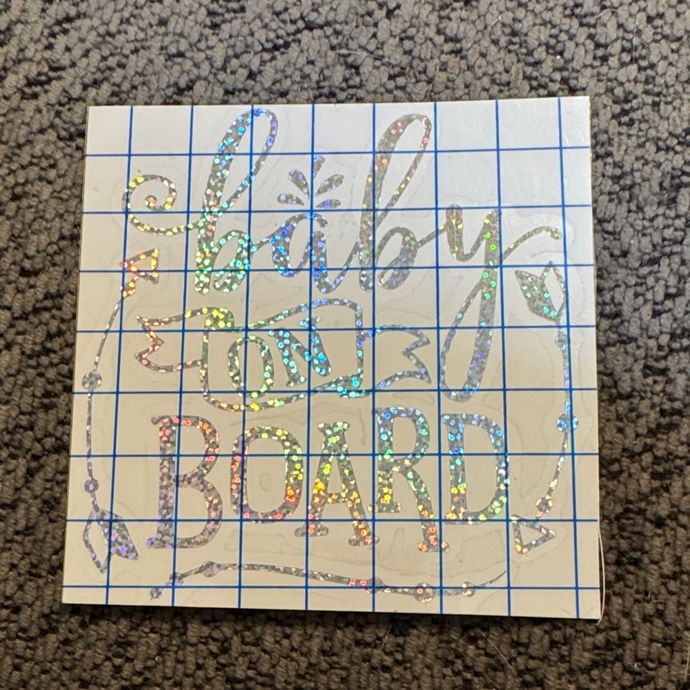 Holographic 'Baby on Board' Sticker